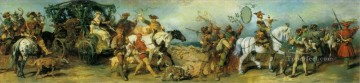 history Painting - der jubilaumszug jagdgruppe mit beutewagen Academic history Hans Makart